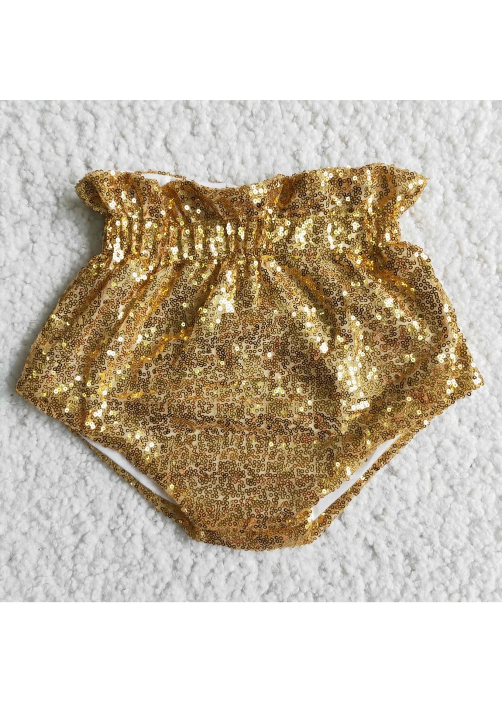 yawoo garments Girl Golden Sequin Bummie