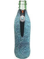 Blandice Jewelry Paisley Pattern Leather Print Drink Sleeve-Turquoise