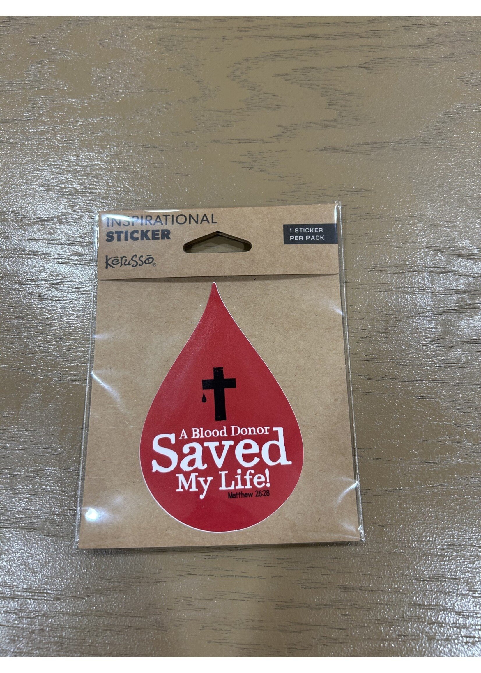 Kerusso Blood Donor Sticker