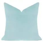 Spa Blue 22x22 Solid Velvet Pillow