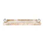 Rectangle Rattan Tray w/Metal Handles