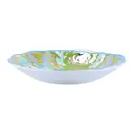 Stained Glass Green Melamine Pasta Bowls, set of 4