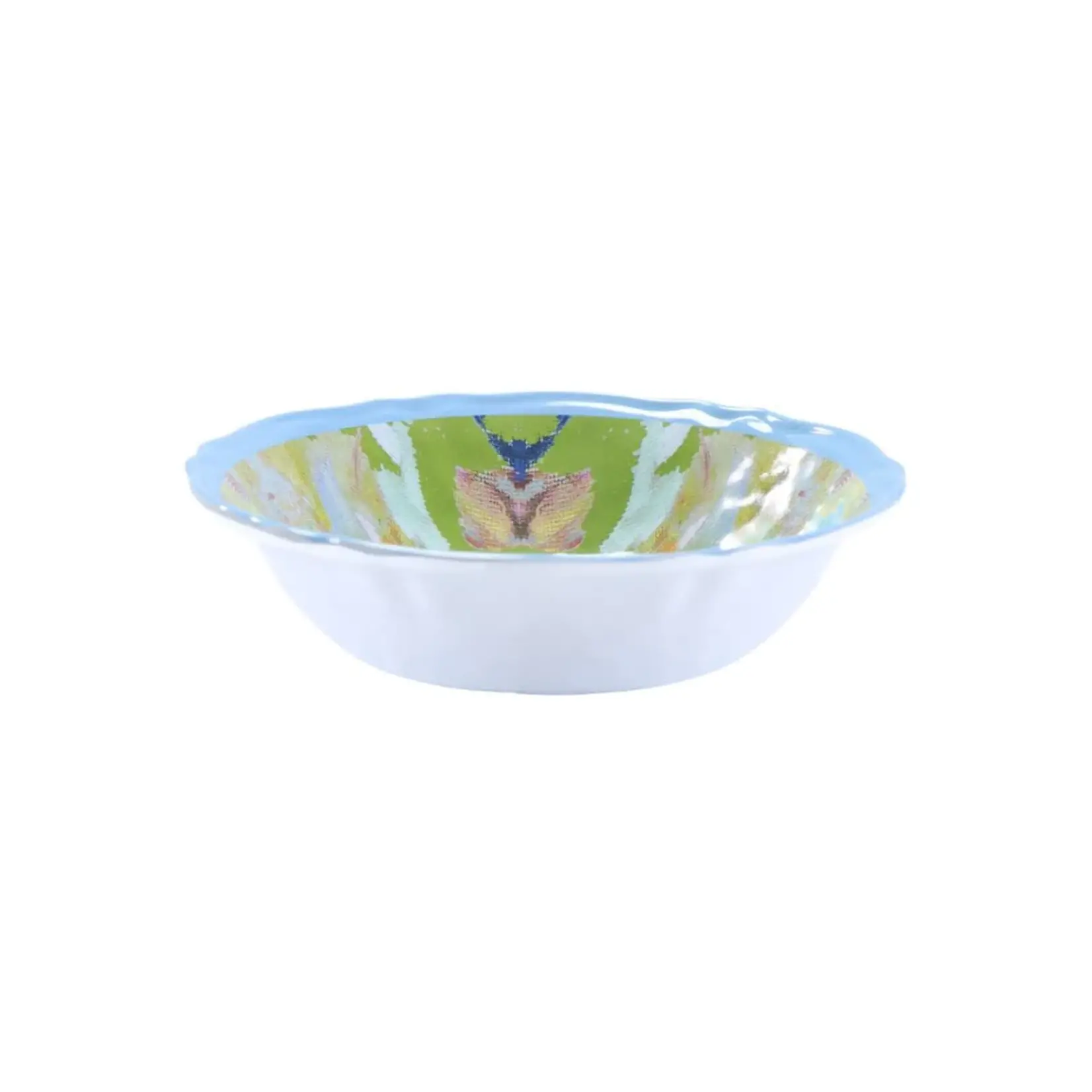 Stained  Glass Green Melamine Salad Bowls - set of 4
