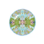 Stained Glass Green Melamine Side Plates - Set of 4