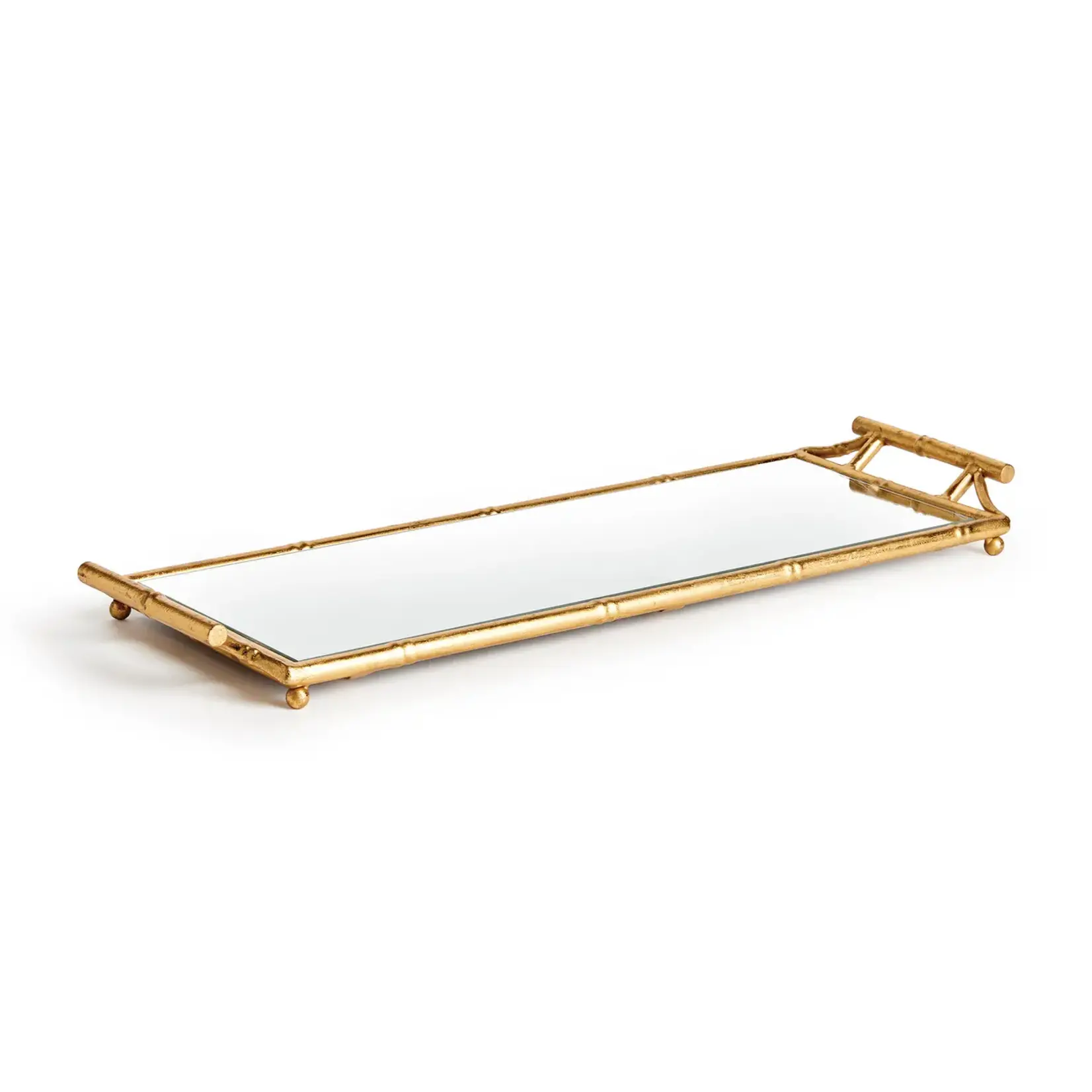 Daphne Gold Mirrored Tray w/Handles