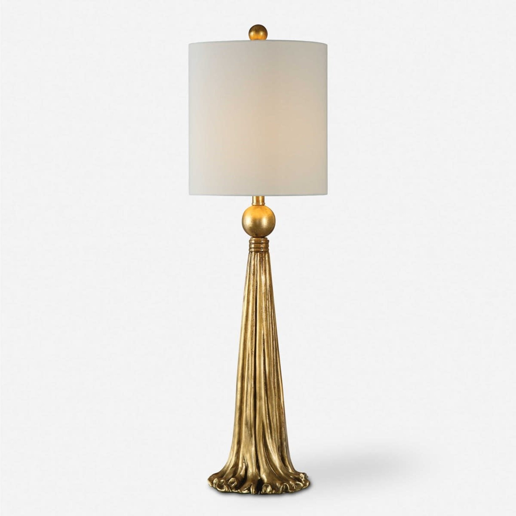 Paravani Buffet Lamp- Gold Draped