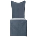 Charcoal Slipcovered Chair