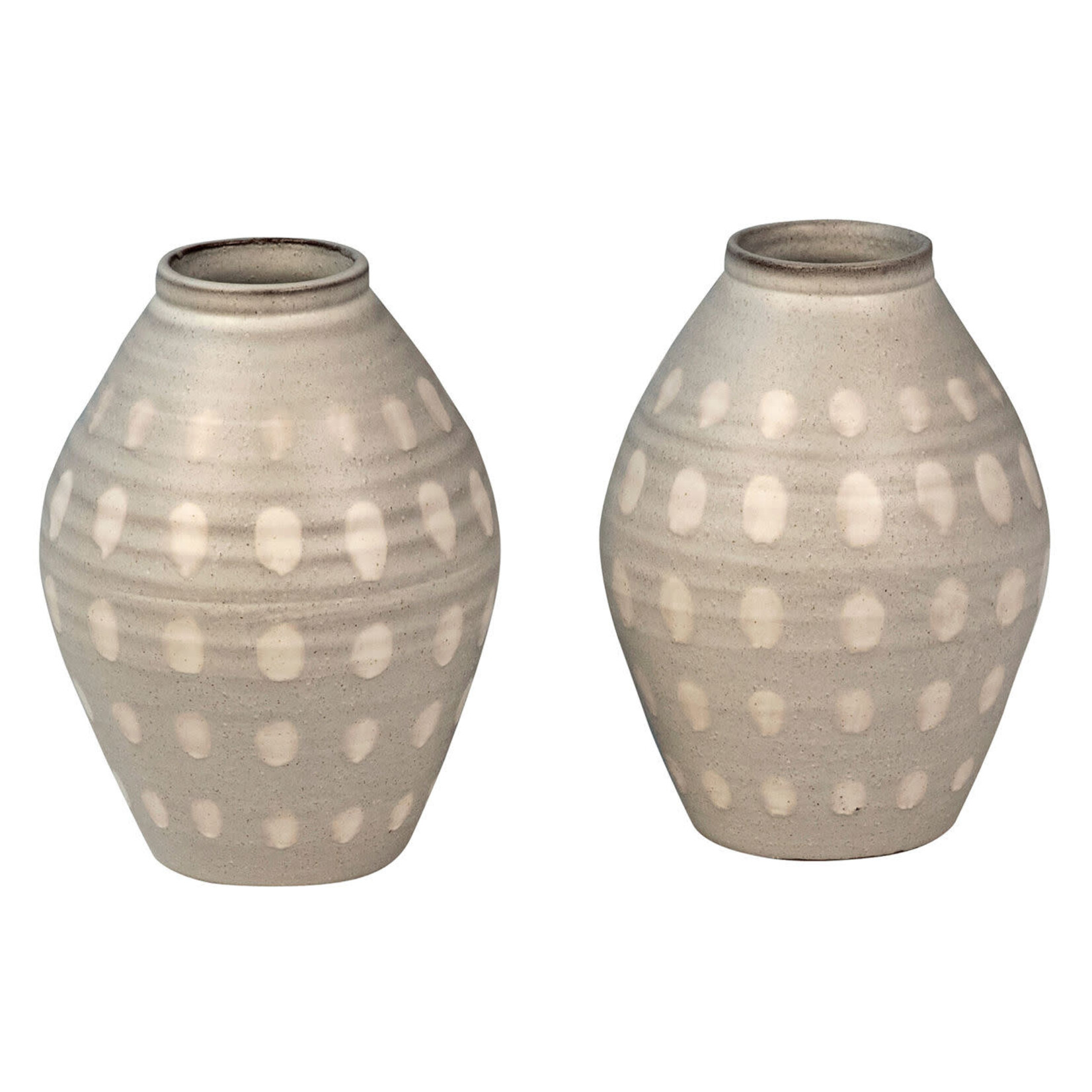 Grey & White dot vase