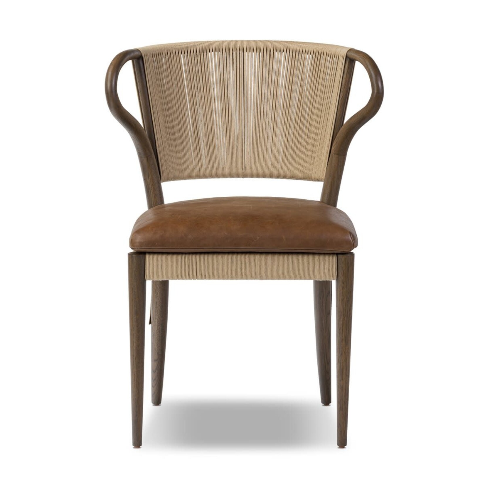 Amira Armless Dining Chair-Dulane Mahogany