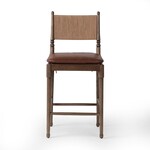 Fayth Stool-Mahogany Leather- Counter