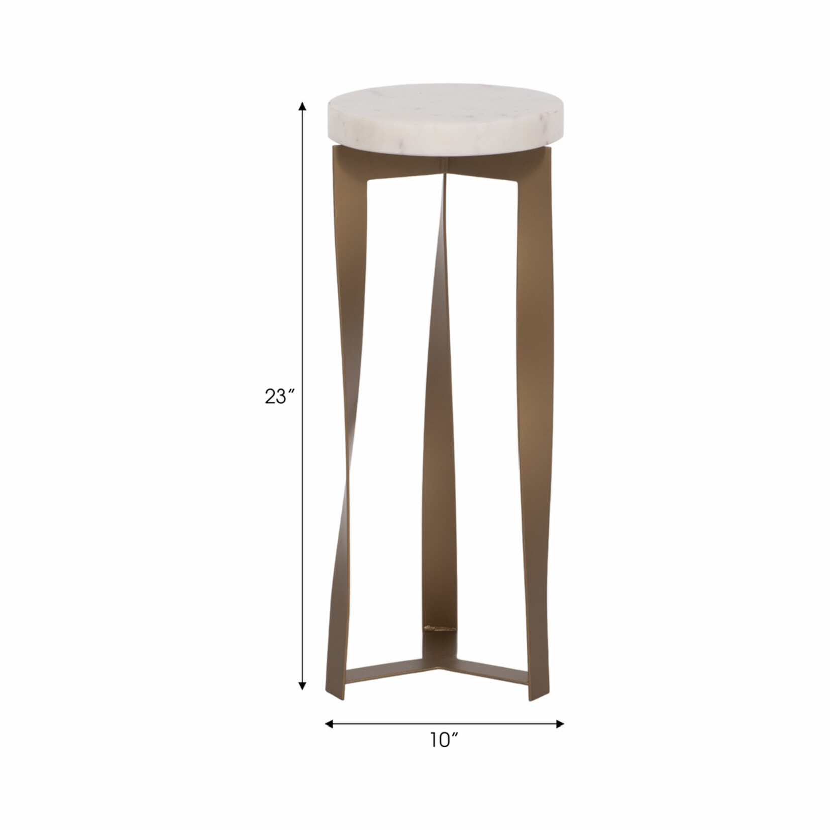 23" Arlene Gold Cocktail Table