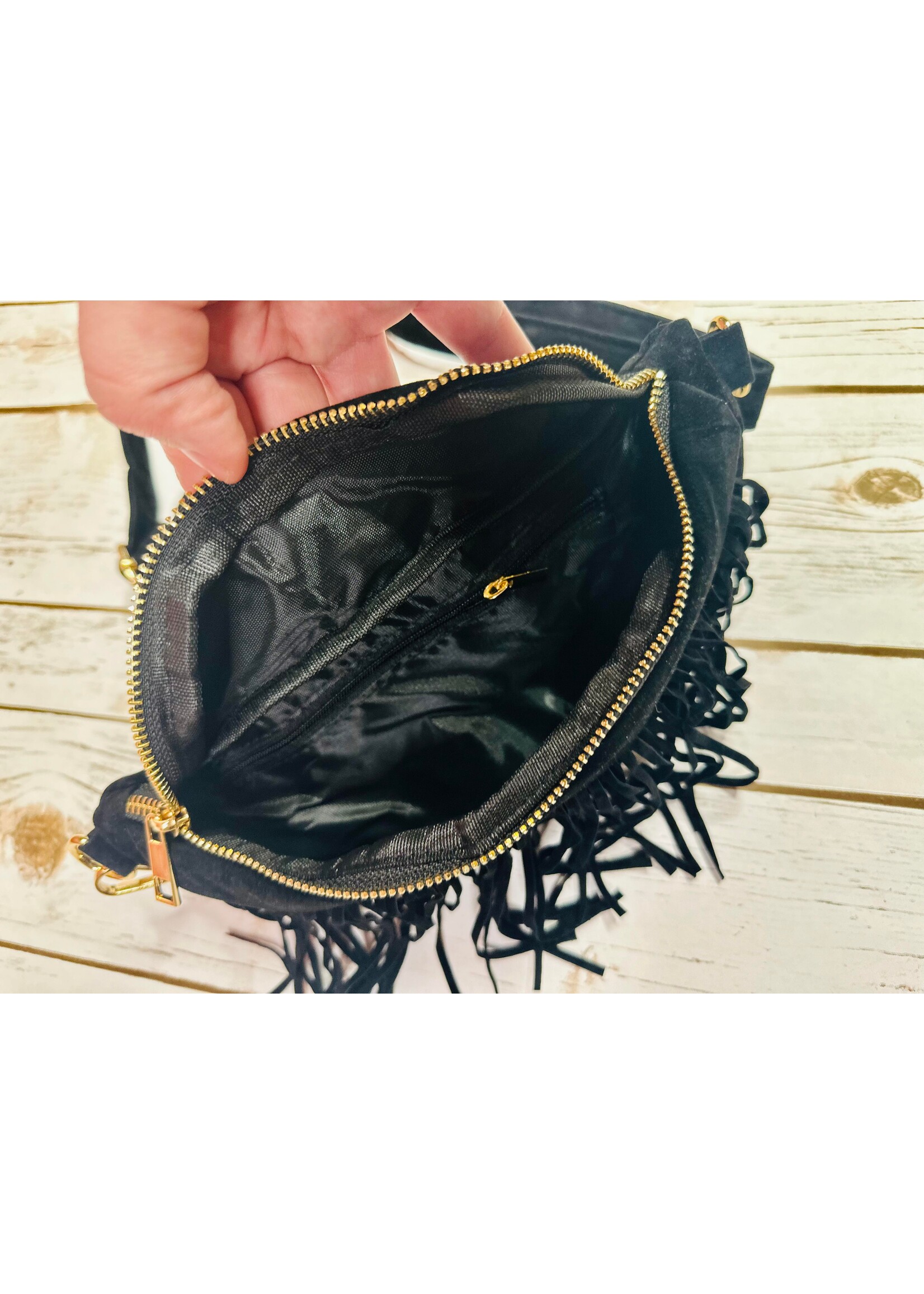 Suede Fringe Bum Bag