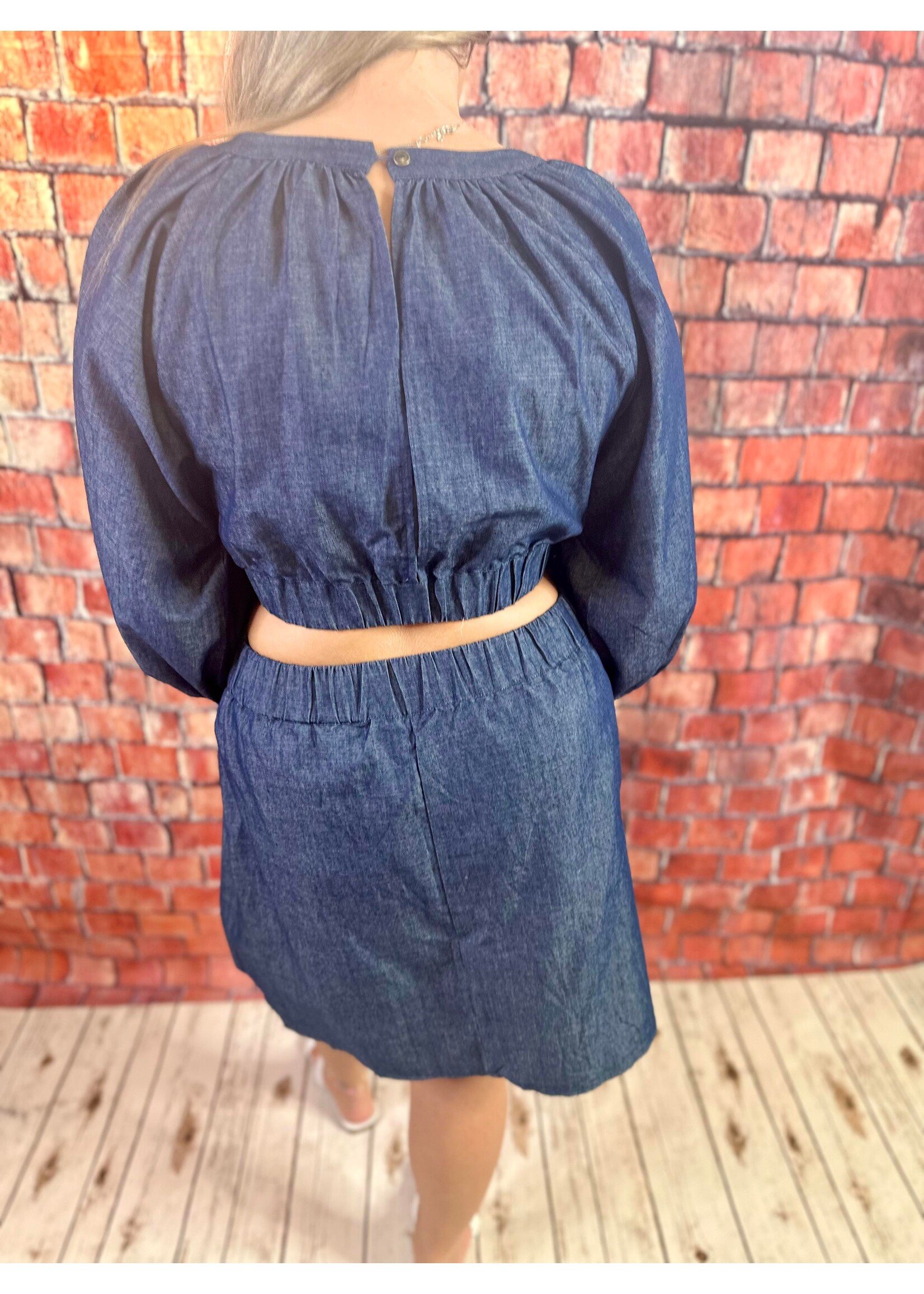 Indigo Soft Washed Mini Dress