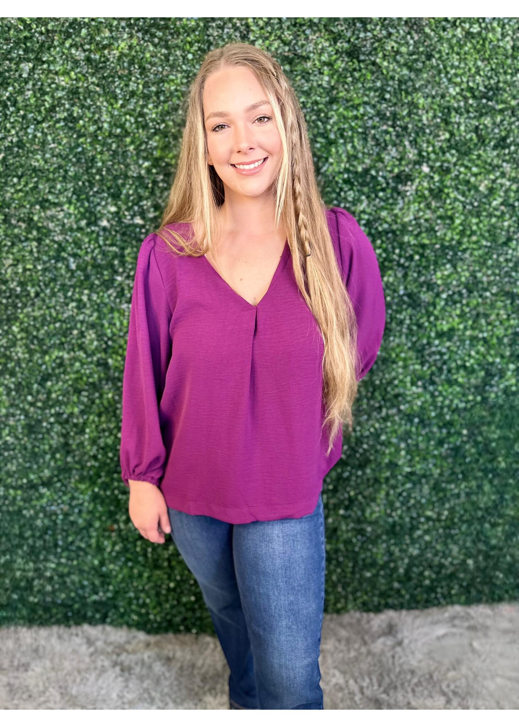 Violet Boxy Cut Blouse