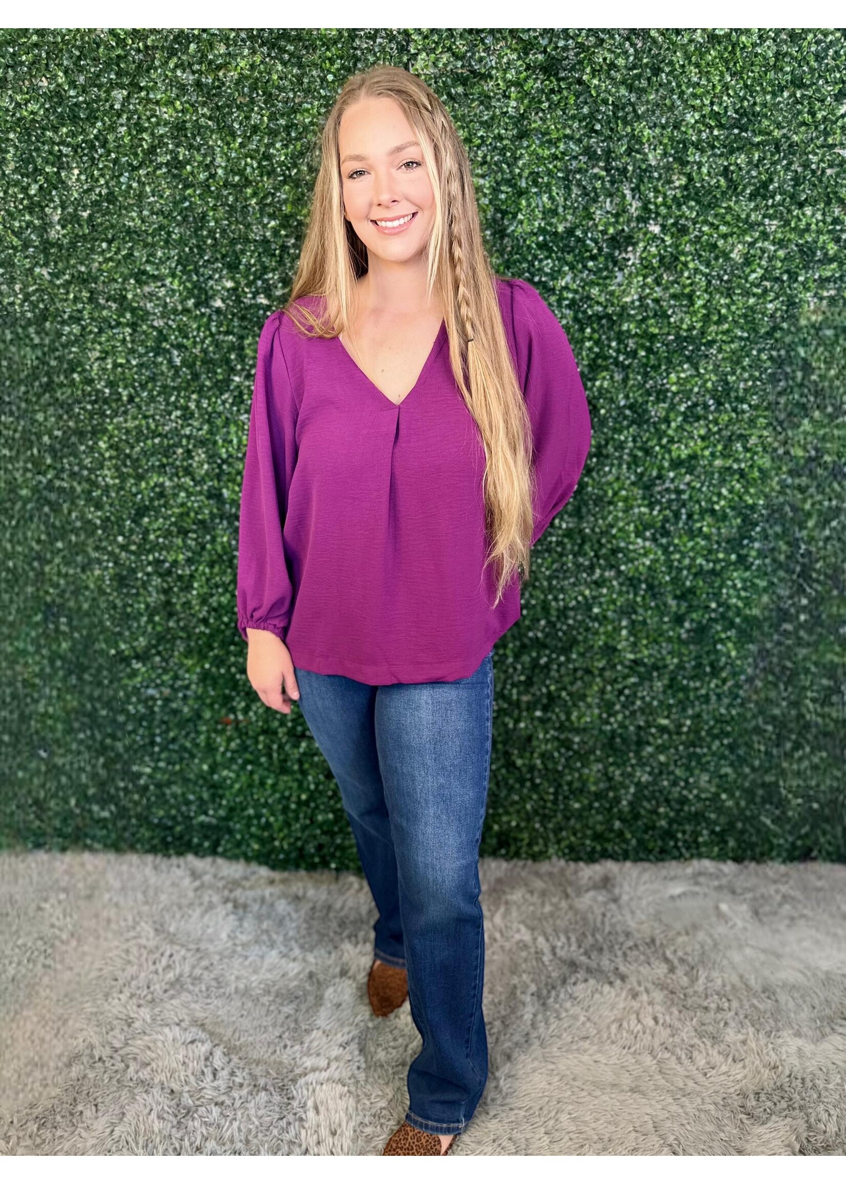 Violet Boxy Cut Blouse