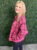 Berry Brushed Plaid Shacket