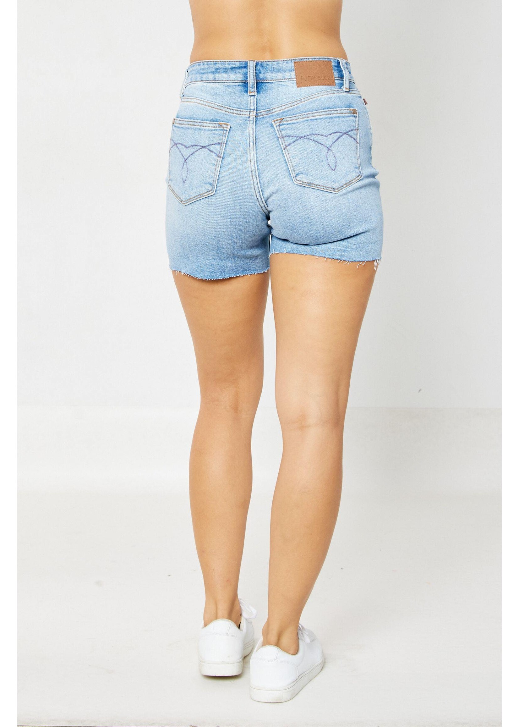 Judy Blue JB High Waist Light Wash Shorts