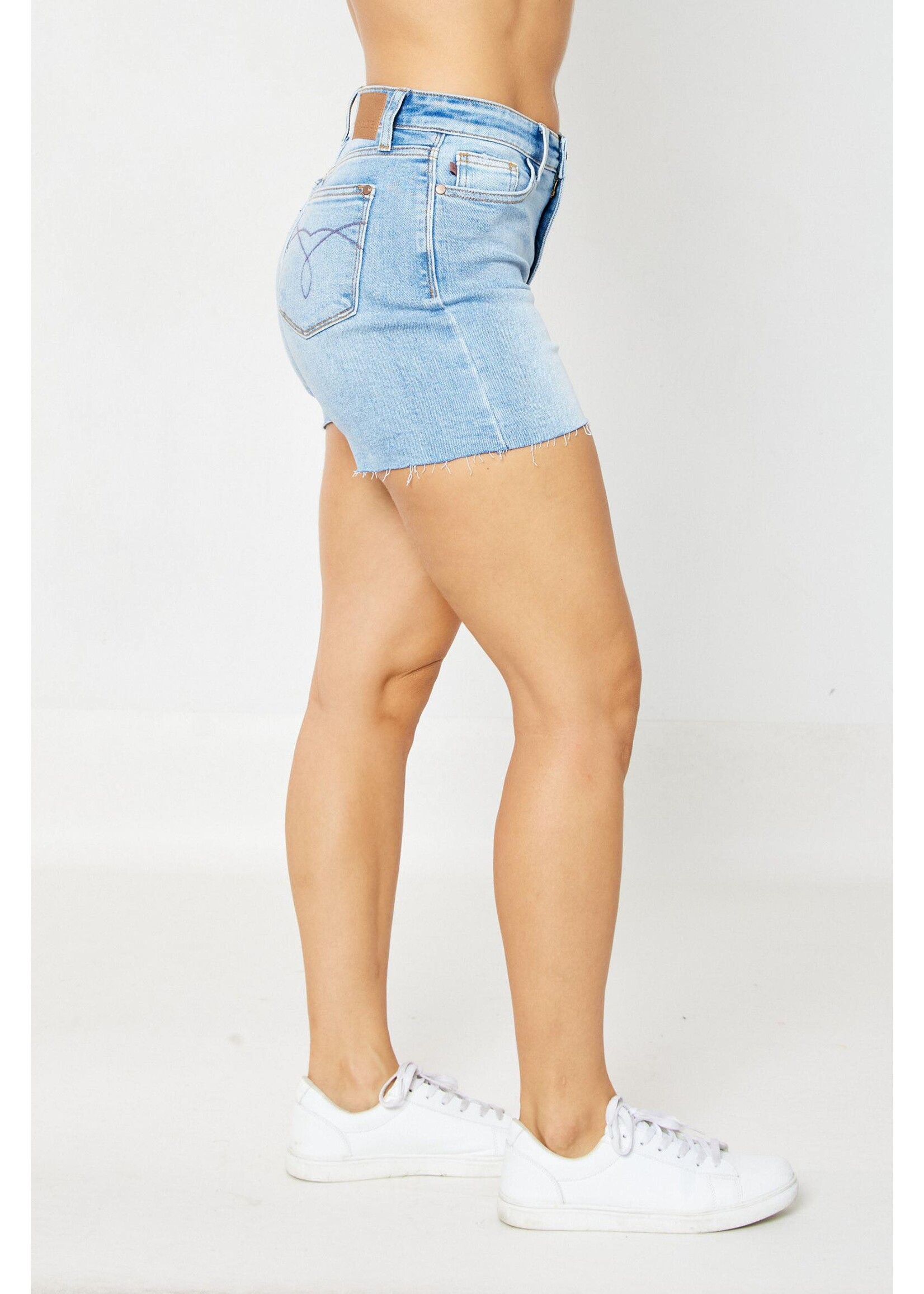 Judy Blue JB High Waist Light Wash Shorts