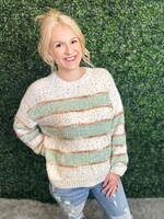 Adora Striped Fuzzy Sweater