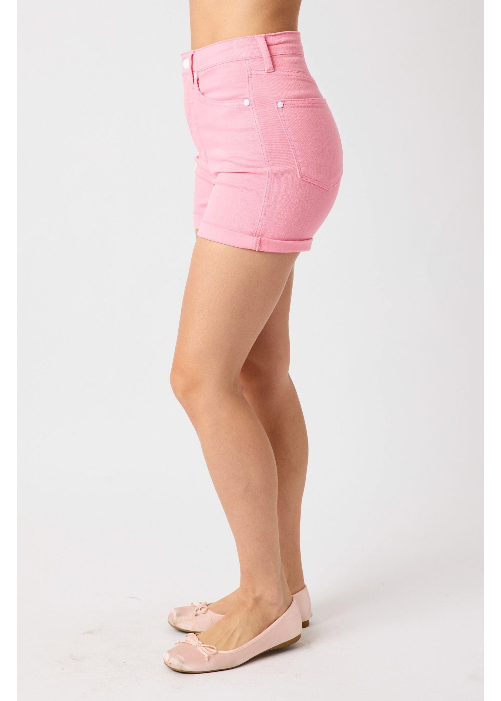 Judy Blue Pink HW Tummy Control Shorts