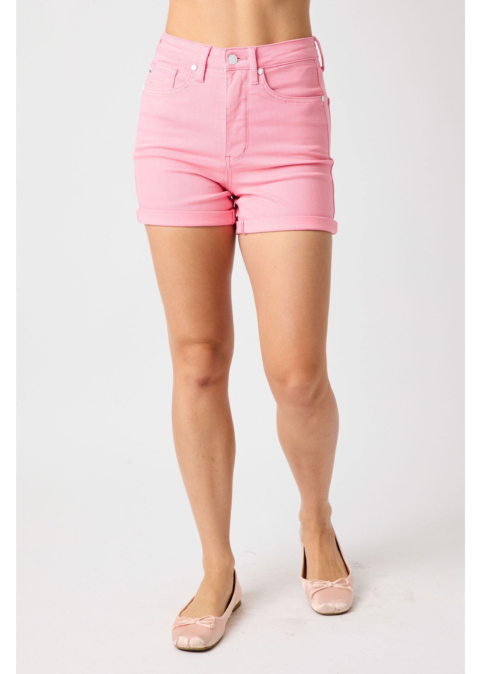 Judy Blue Pink HW Tummy Control Shorts