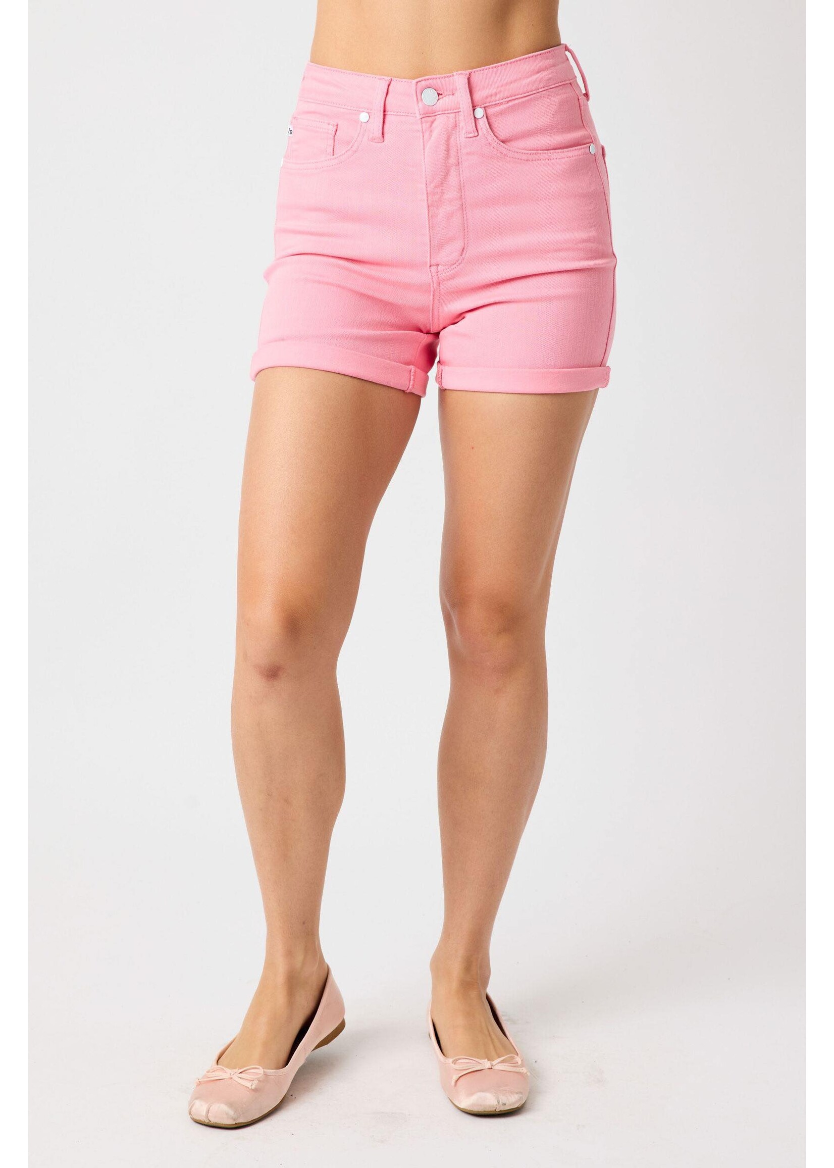 Judy Blue Pink HW Tummy Control Shorts