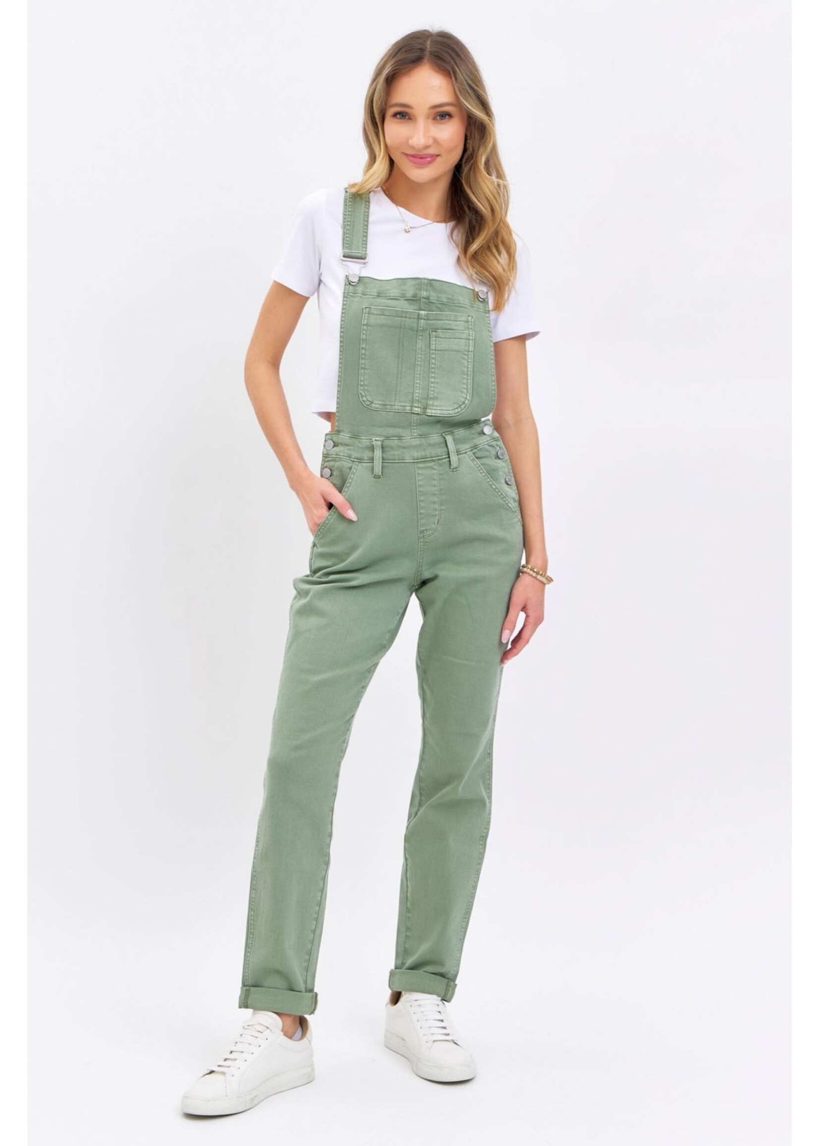 Judy Blue Sage HW Boyfriend Overalls