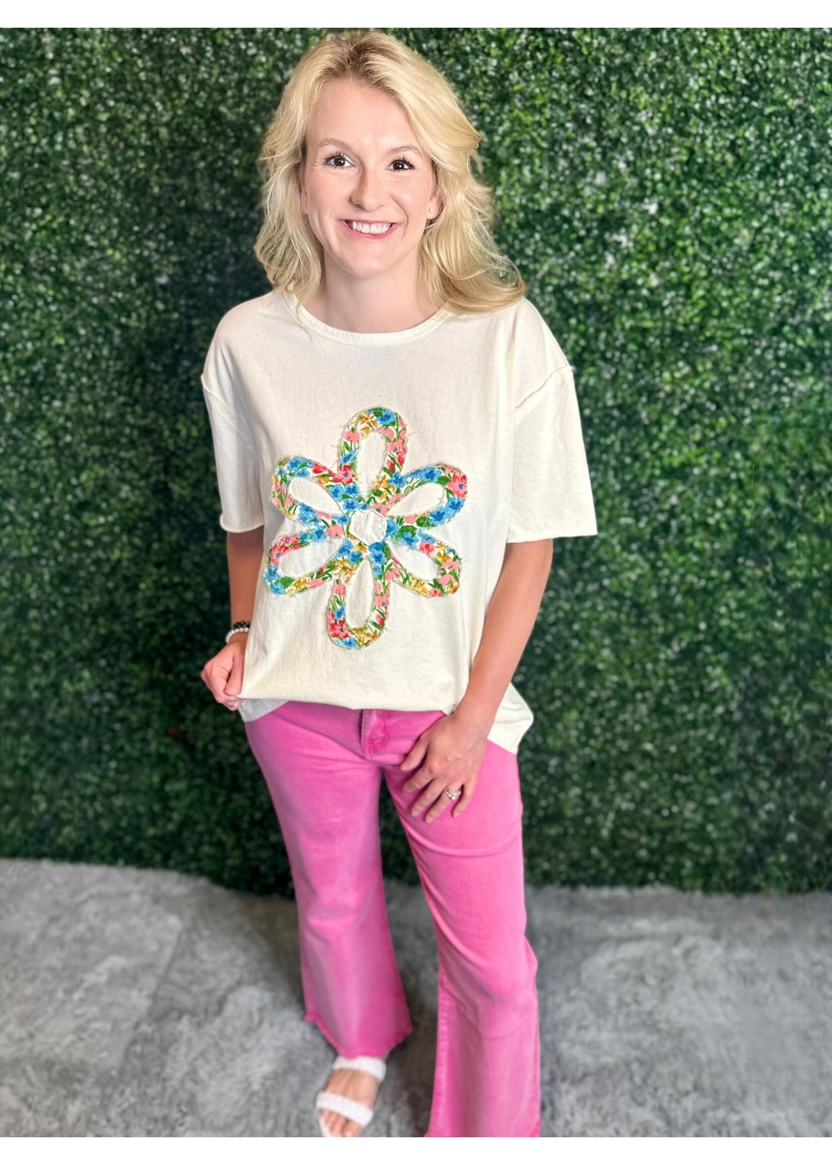 Sage & Fig Daisy Patch Floral Top