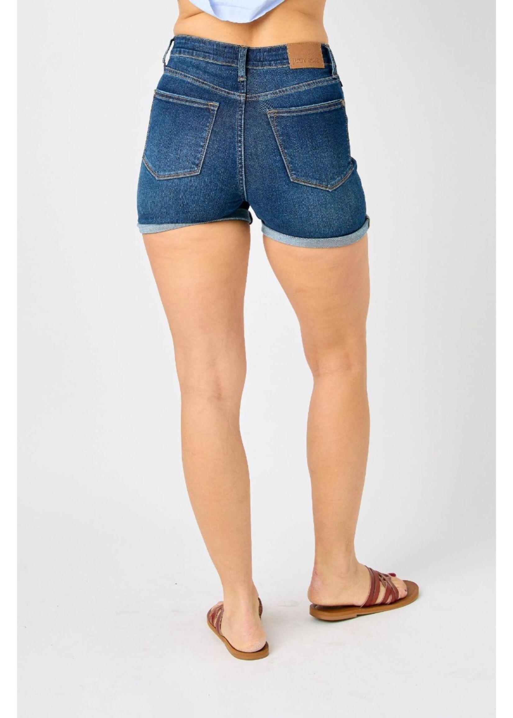 Judy Blue HW Tummy Control Cool Denim Shorts