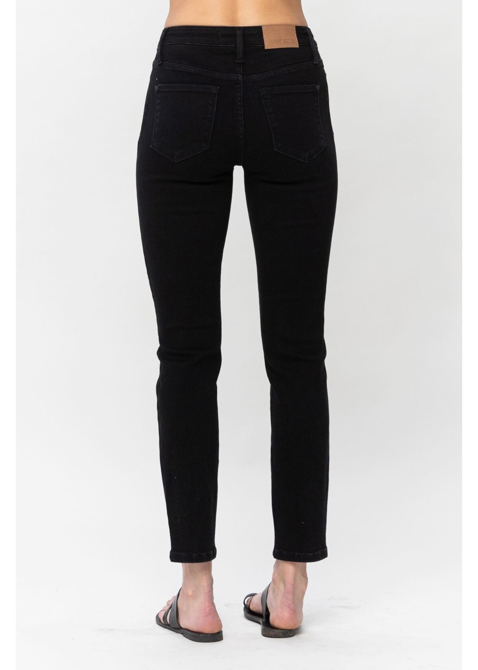 Judy Blue Mid Rise Black Slim Fit Jeans