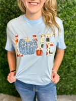 Blue Pumpkin Love Fall Tee