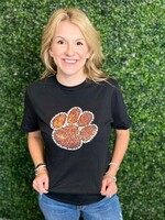 Orange Paw Print Gameday Tee