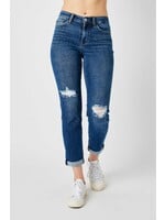 Judy Blue Mid Rise Destroyed Slim Jeans