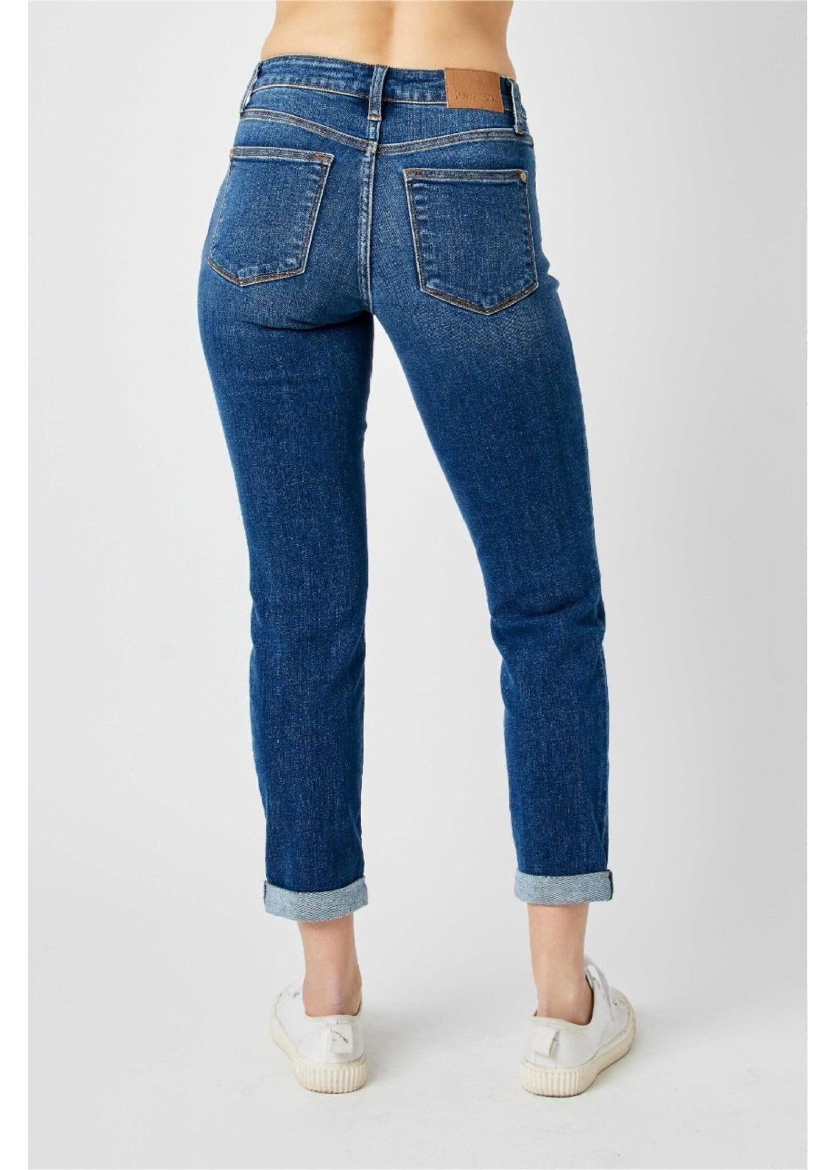 Judy Blue Mid Rise Destroyed Slim Jeans