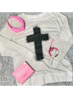 Oliver And Otis Heather Gray Cross French Terry Sweatshirt