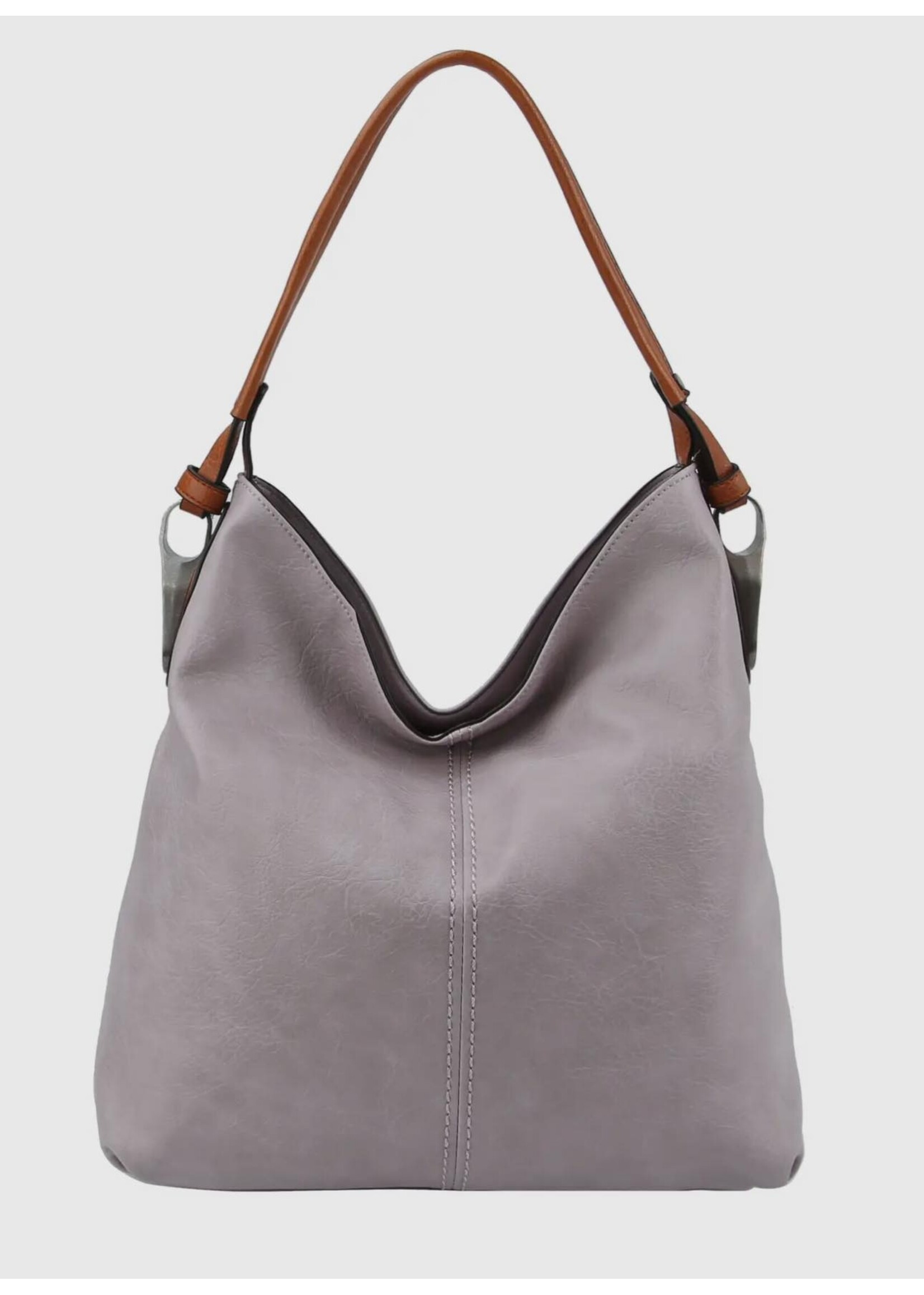 Metal Accent Hobo Bag