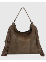 Stone Fringe Hobo Bag