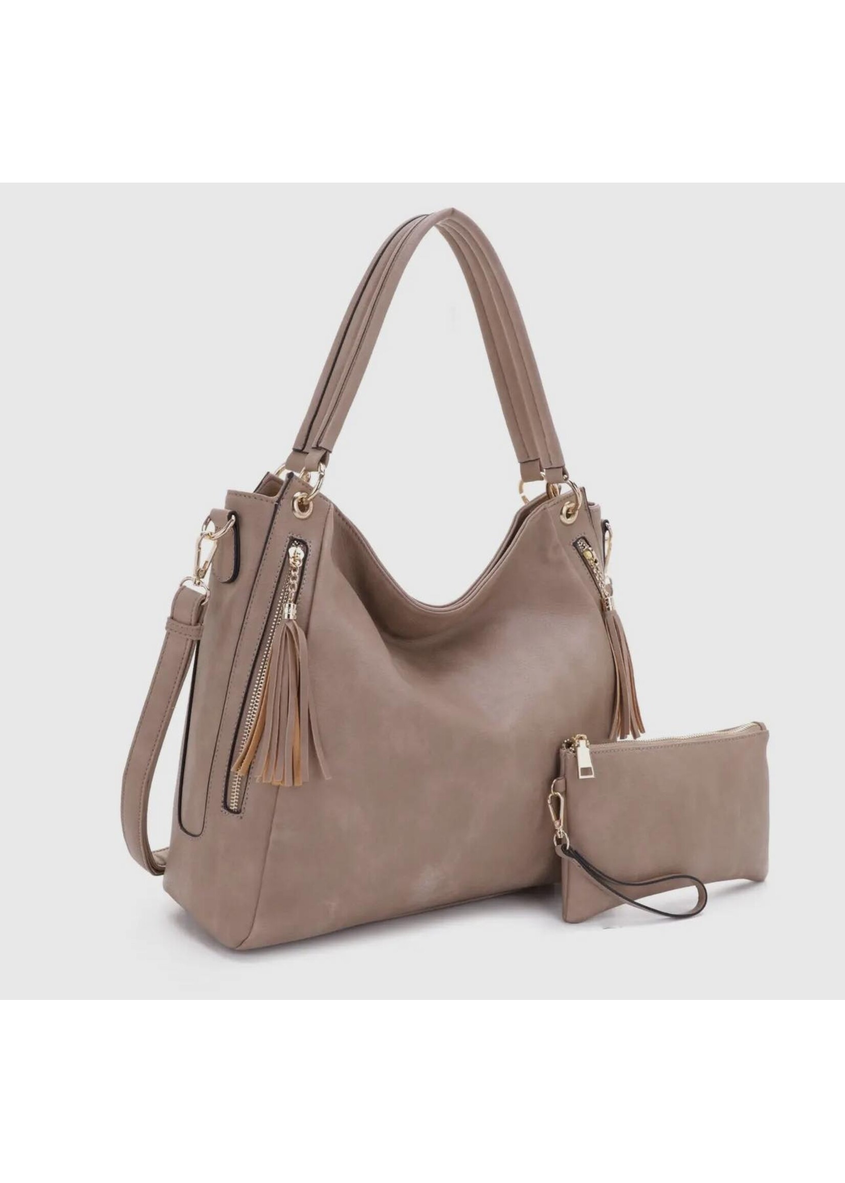 Tonia Double Zipper 2-in-1 Hobo Bag