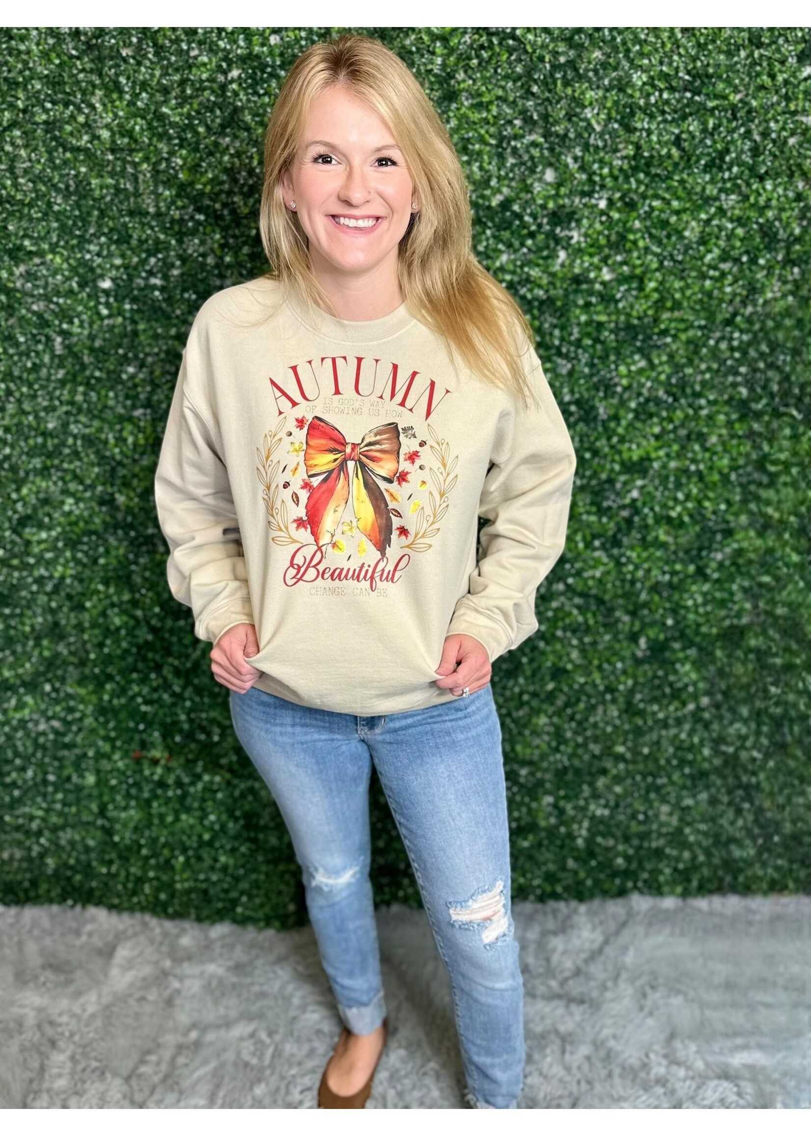 Autumn Changes Sweatshirt Sand