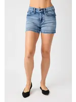 Judy Blue Mid-Rise Heavy Contrast Flap Pocket Shorts