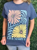 Oliver And Otis Navy "Live Simply" Tee