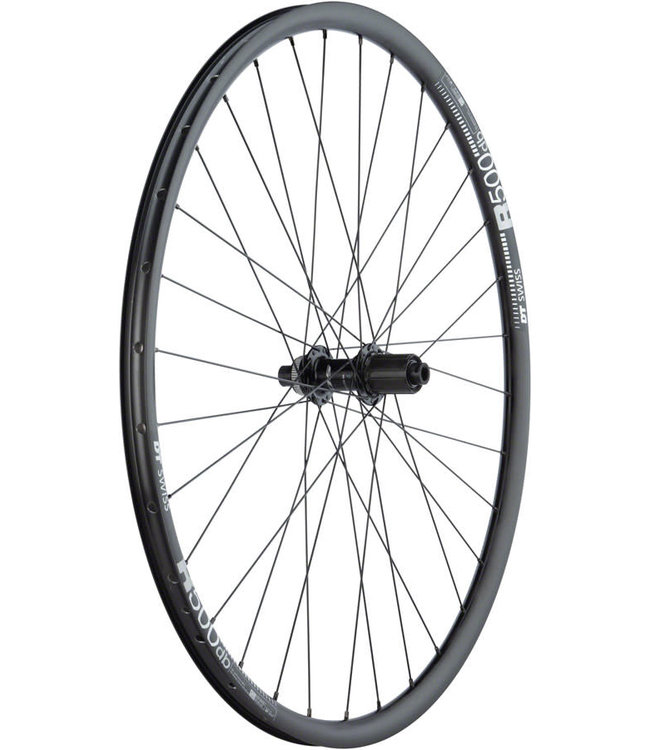Quality Wheels RS505/DT R500 Disc Rear Wheel - 700, 12 x 142mm, Center-Lock, HG 11, Black