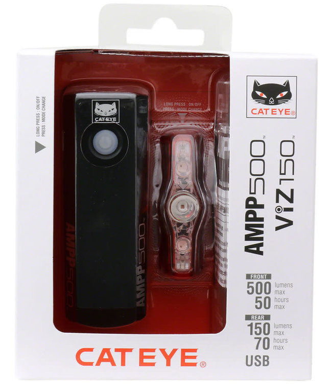 CatEye AMPP500/ViZ150 Headlight/Taillight Set - Black