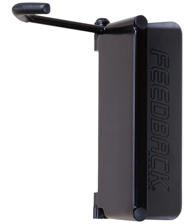 Feedback Sports Velo Hinge Pivoting Wall Hook - 1-Bike, Wall Mounted, Up to 2.4" Tire,  Black