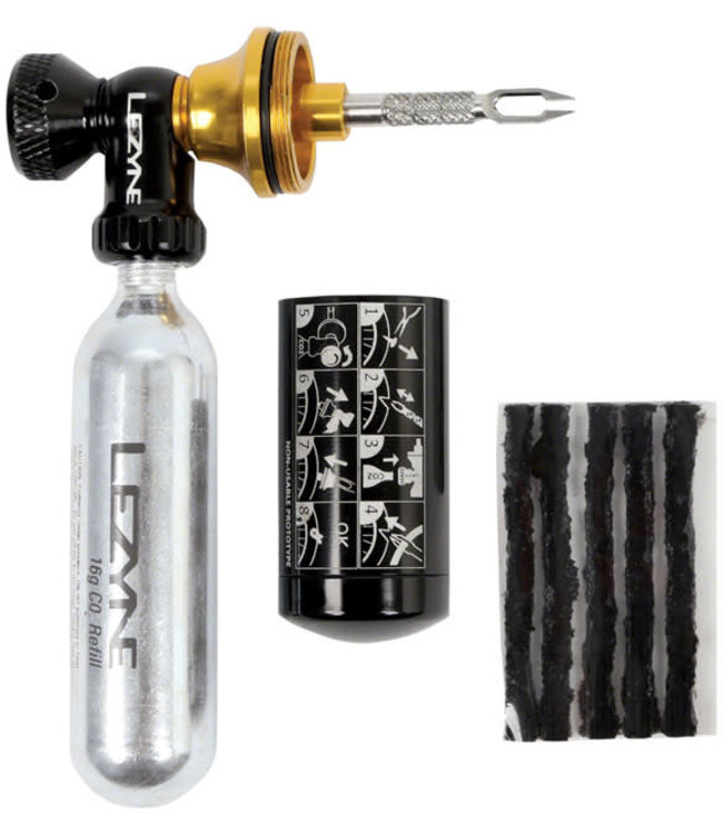 Lezyne CO2 Blaster Inflater and Tubeless Repair Kit with two 20g Cartridges