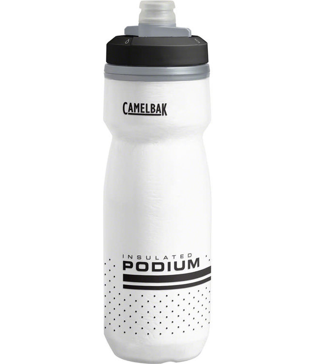 Camelbak Podium Chill Water Bottle: 21oz, White/Black