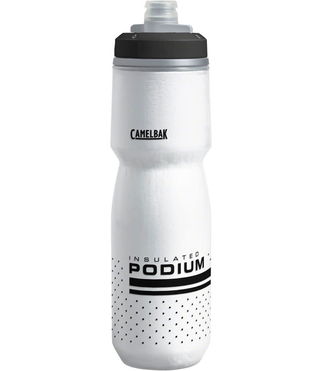 Camelbak Podium Chill Water Bottle: 24oz, White/Black