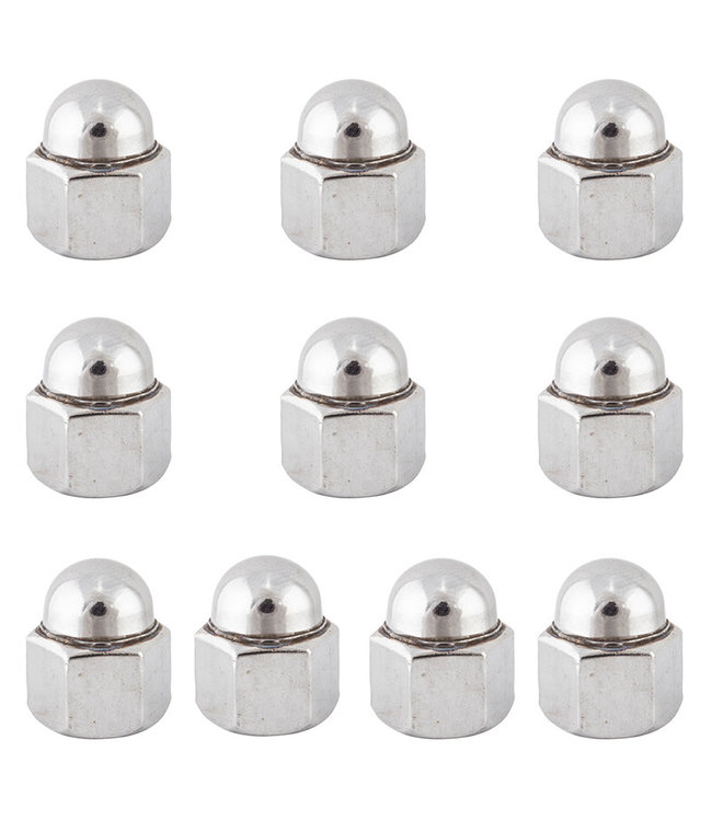 HUB AXLE NUT SUNLT ACORN SS 3/8x26T BGof10