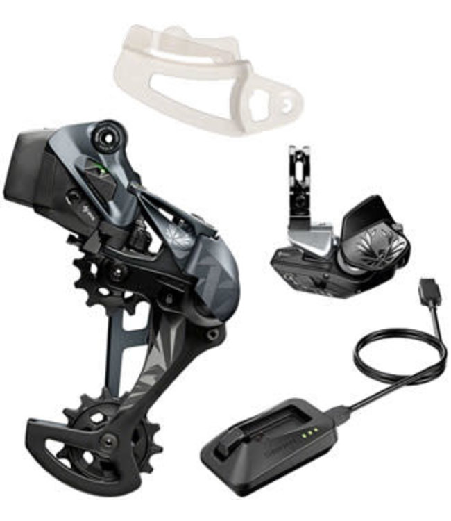 SRAM XX1 Eagle AXS Upgrade Kit - Rear Derailleur for 52t Max Battery Eagle AXS Rocker Paddle Controller with Clamp Charger/Cord Black
