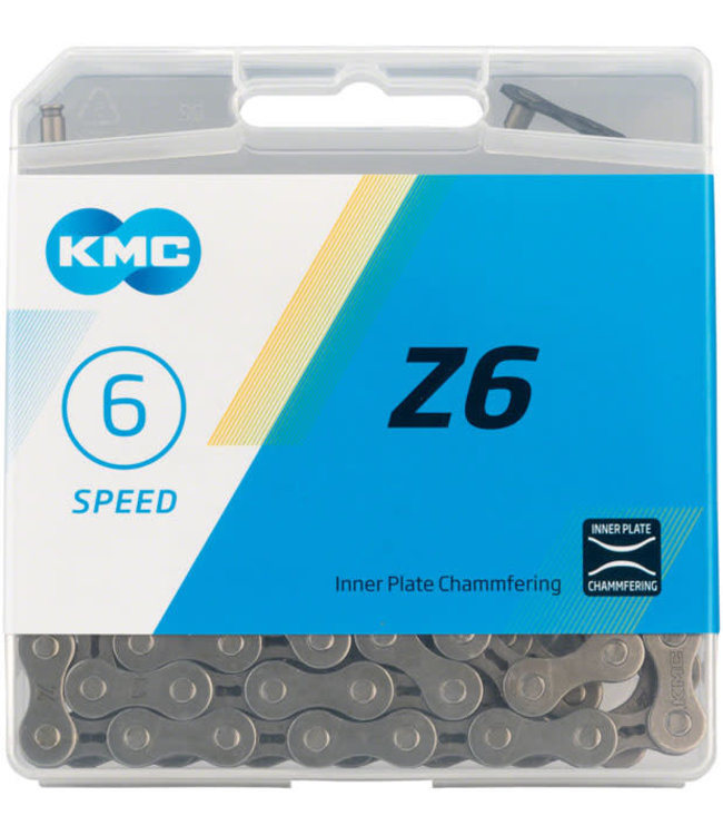 KMC Z6 Chain - 6, 7-Speed, 116 Links, Gray